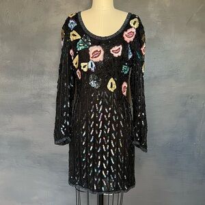 80’s Vintage Sequin Cocktail Dress